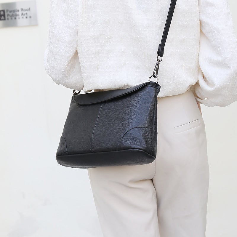 Genuine Leather Women'S Shoulder Bag First Layer Cowhide Casual Simple Women'S Bag Business Texture Crossbody Bag - Image 4