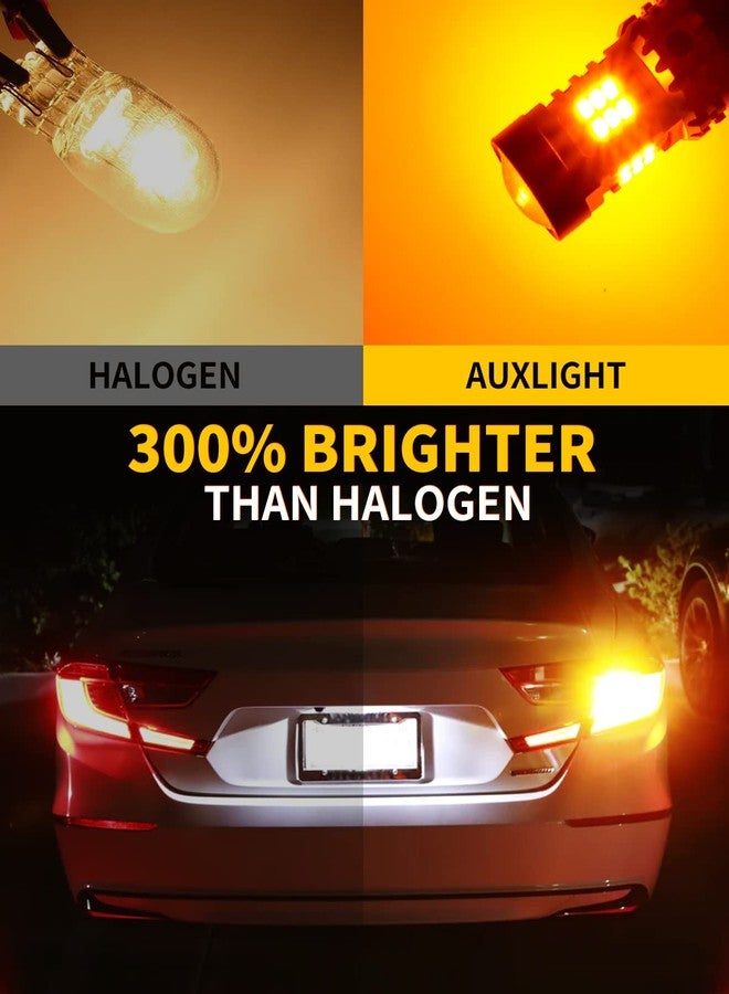 AUXLIGHT مصابيح AUXLIGHT 7507 1156(150°) BAU15S LED فائقة السطوع PY21W 12496 7507AST 2641A بديل خالٍ من أخطاء Canbus لأضواء الإشارة، 2200K أصفر كهرماني (عبوة من قطعتين) - Image 4