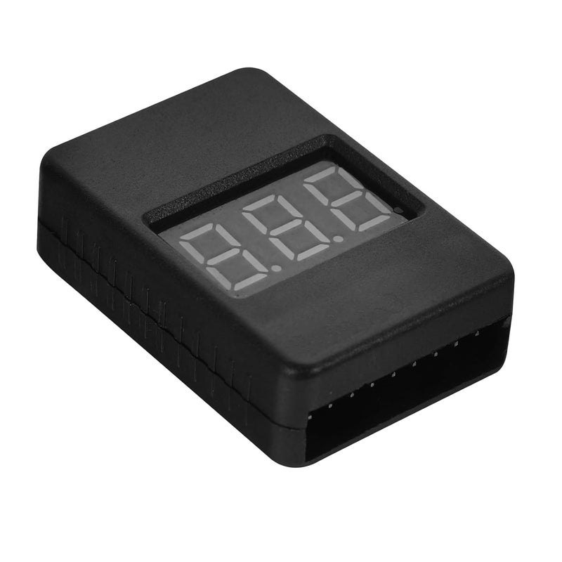 Lipo Battery Capacity Tester with Low Voltage Alarm for 1 8s Rc Models and Drones Black - Image 1