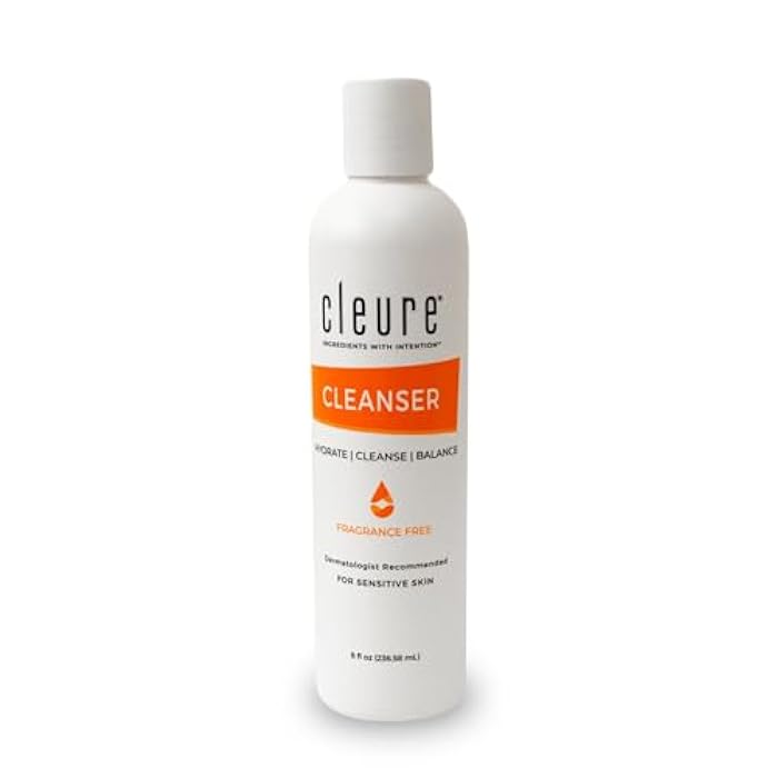 Cleure Lotion Cleanser for Dry Sensitive Skin, Free of Fragrance, Gluten, Paraben, Salicylate and Non Comedogenic (8 oz, 1 Pack) - Image 1