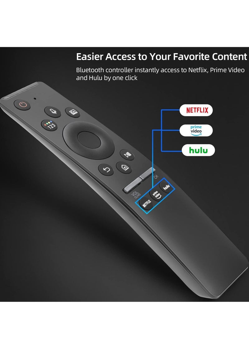 Universal Voice Remote Control for Samsung Smart TV LED QLED 4K 8K UHD Crystal Frame HDR Curved Smart TVs, with Shortcut Buttons for Netflix, Prime Video,
