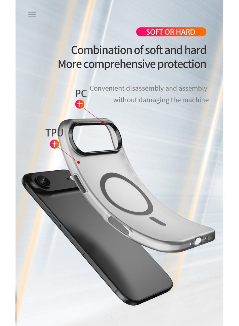 iPhone 17 Air MagSafe Case Magnetic Back Cover,Anti-Yellow Shockproof Back Cover,Slim Phone Cover with Strong Magnet for Apple 17 Air (2025) - view 3