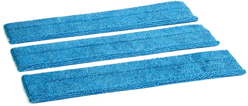 Zflow Ventures 18 Microfiber Wet and Dry Mop Pads 3Pack  Premium Commercial Grade Washable Pads 18 Blue