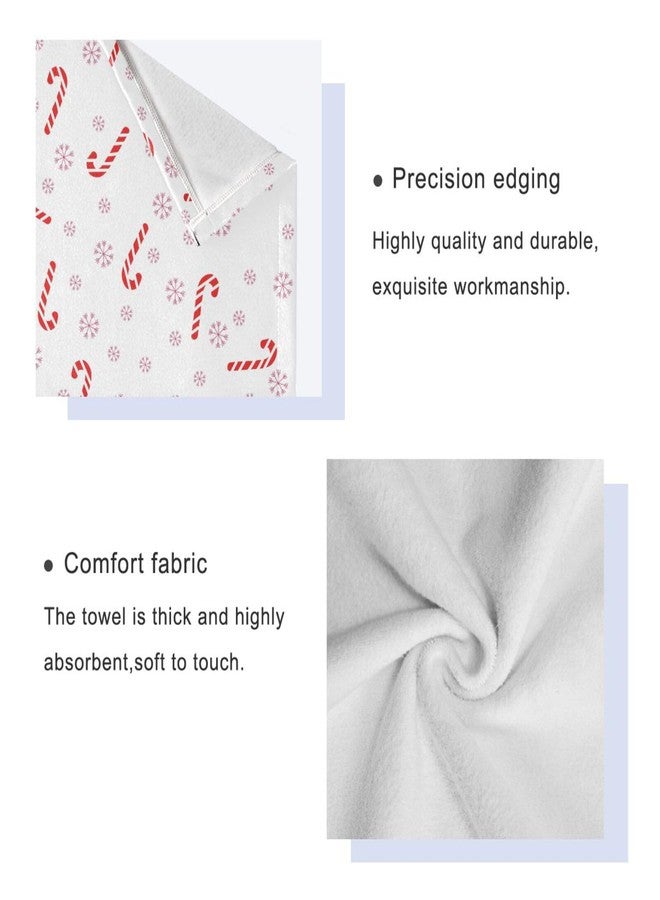 BOESI Christmas Cane Candy 3 Piece Towel Set, Bath Towel Set, Soft and Comfortable, Absorbent, Suitable for Home, Hotel, Beach, Travel, Sports - Image 4