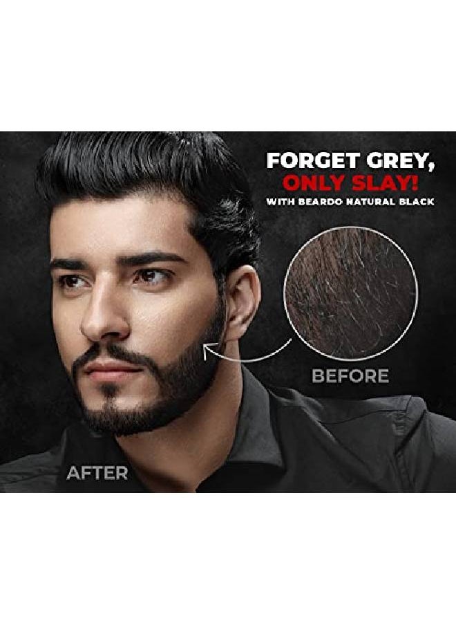 BEARDO - Beard Color For Men Natural Black | Long Lasting | No Ammonia | Easy To Apply | No Stain Formula | Skin Friendly | 30 Ml Color Developer 30 Ml Creme Colorant - Image 1