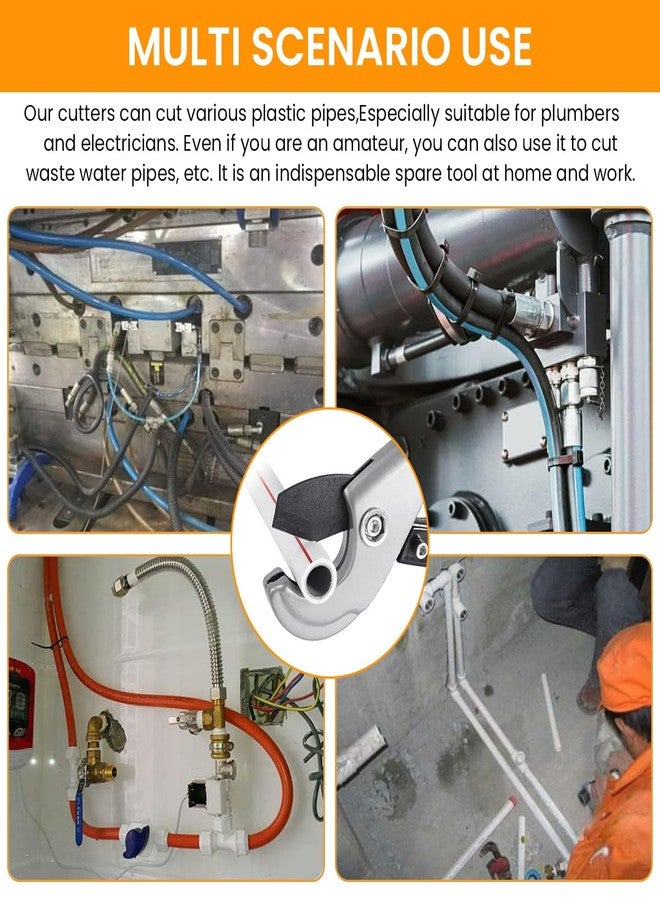 Serplex قاطع أنابيب PVC من سيربلكس®، قاطع فولاذي صلب شديد التحمل من نوع SK5، مناسب لأنابيب البلاستيك المطاطية PE وPPR المجوفة بقطر من 1/8 بوصة إلى 1 بوصة. قاطع خراطيم متعدد الاستخدامات مزود بقفل أمان محكم لأداء موثوق. - Image 5