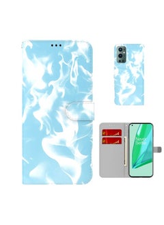 HuHa Case Cover For For OnePlus 9 Pro Cloud Fog Pattern Horizontal Flip Leather Case with Holder & Card Slot & Wallet(Sky Blue) 