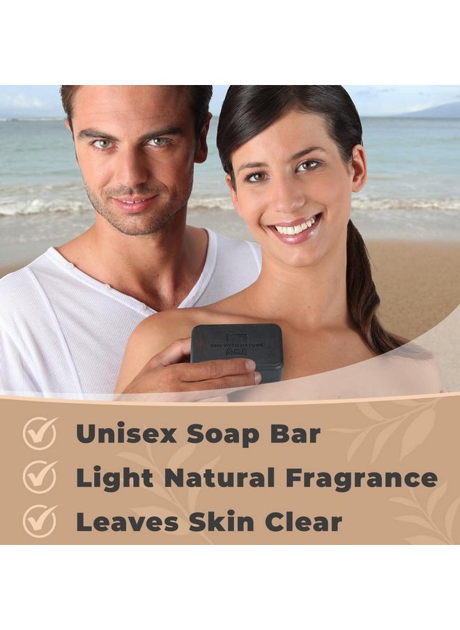 ONE WITH NATURE One With Nature 4Oz 6Pack Charcoal Soap Bar in Gift Box for Face, Body, Acne, All Skin Types - Contains Dead Sea Salt, Activated Charcoal, Shea Butter, Argan Oil and 21 Essential Minerals  - Image 3