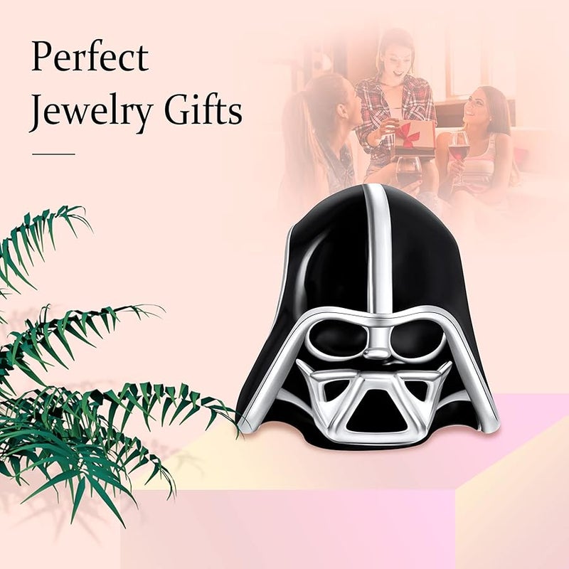 MGIUL Yoda Dangle Charms for Charm Bracelets, 926 Sterling Silver Darth Vader & C-3PO and R2-D2 Openwork Beads Halloween Birthday Jewelry Gift for Girls, Cubic Zirconia - Image 3
