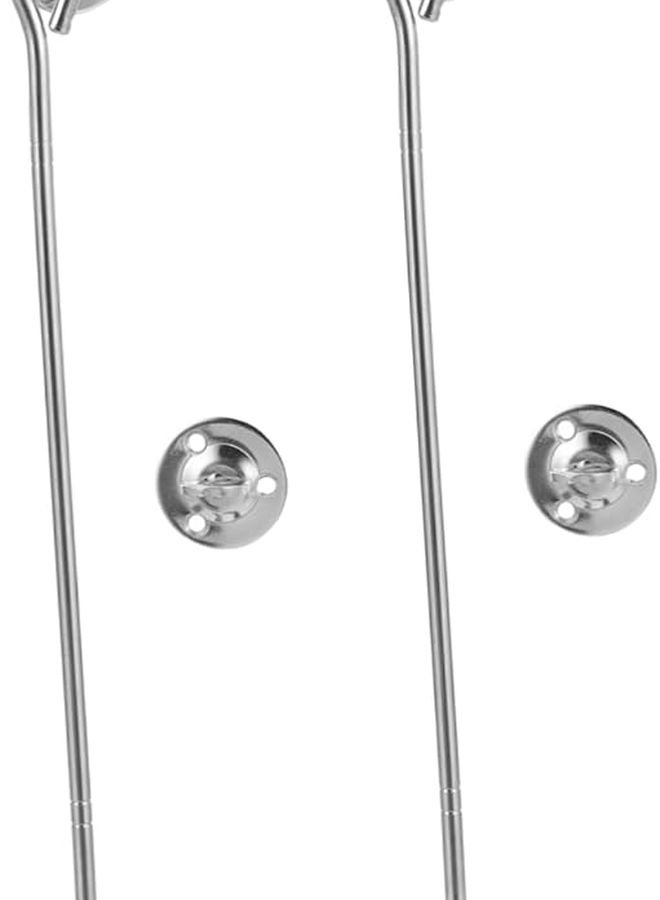 Lifkome قفل النافذة الفولاذي المقاوم للصدأ خطاف 29.5 × 3.4 × 0.6 سم مقاوم للرياح أمان سهل التركيب - Image 2