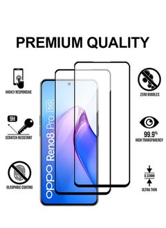 Theodor مجموعة من 2 واقي شاشة من الزجاج المقوى بصلابة 9H لهاتف Oppo Reno 8 Pro  - Image 2
