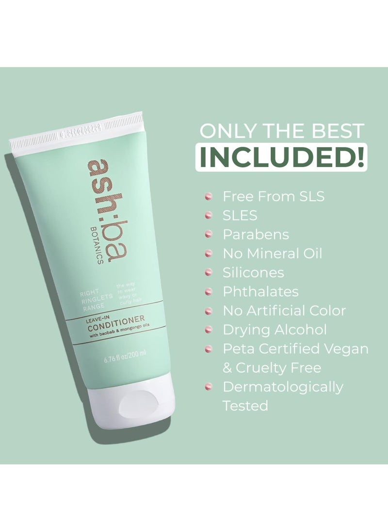 Ashba Botanics Leave-in Conditioner for Frizzy, Wavy & Curly Hair | Hair Cream For Men & Women | Moisturizes, Protects, Nourishes & Adds Shine to Dry & Damaged Hair | Silicone Free (200ml)  - Image 4