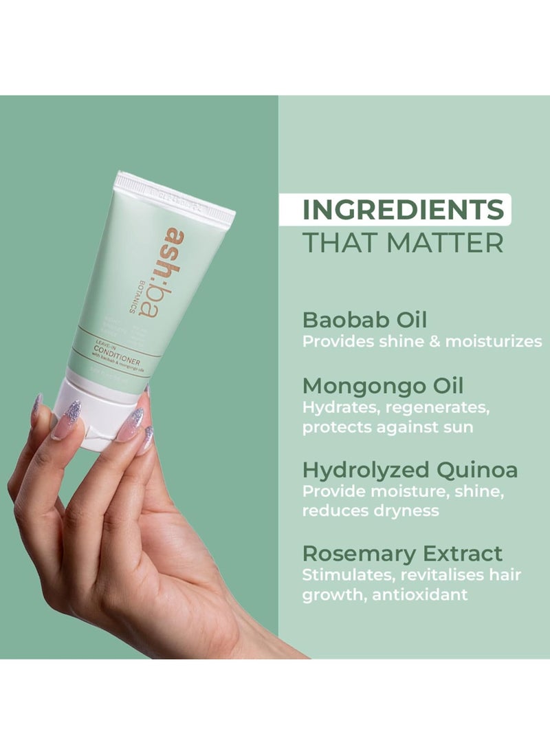 Ashba Botanics Leave-in Conditioner for Frizzy, Wavy & Curly Hair | Hair Cream For Men & Women | Moisturizes, Protects, Nourishes & Adds Shine to Dry & Damaged Hair | Silicone Free (200ml)  - Image 5