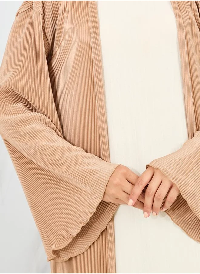 Styli Oversized Plisse Midi Length Kimono