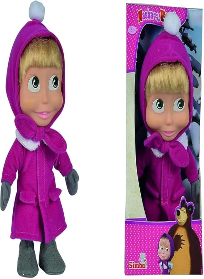 Simba Masha & The Bear Masha Soft Winter Doll, 23 cm Size