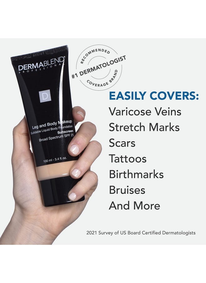 Dermablend - Leg And Body Makeup Foundation With Spf 25, 10N Fair Ivory, 3.4 Fl. Oz. - Image 1
