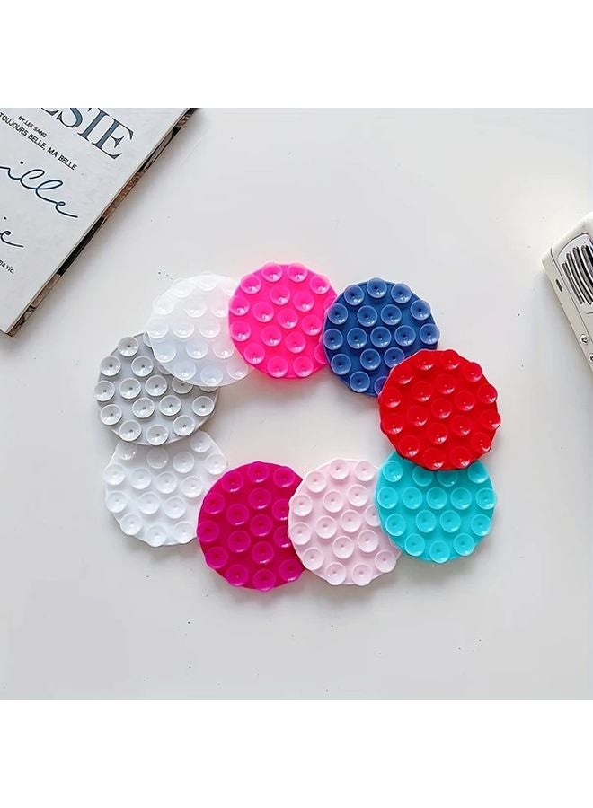 Orange Round Phone Holder with 19 Suction Cups Strong Adhesive Non Slip Stand - Image 5