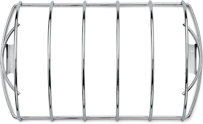 Weber Original Rib Rack for Grilling and Roasting Small Compact Steel BBQ Accessory for Even Cooking and Airflow Durable Meat Smoker Stand for Charcoal and Gas Grills Silver Finish - Image 2