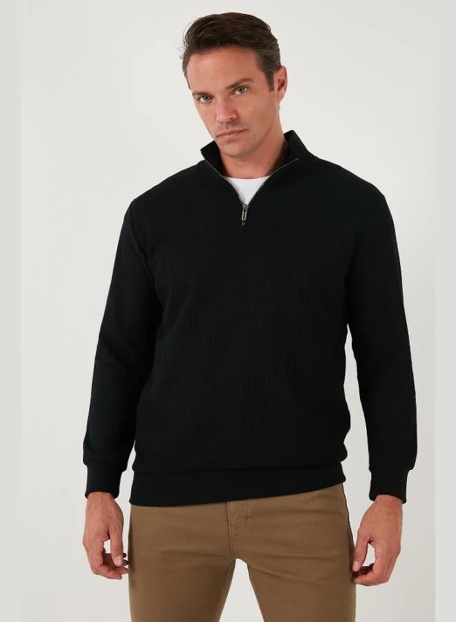 Buratti  Buratti Cotton Regular Fit Half Zipper Stand Collar 2-Pack Sweat Men's SWEAT 5905716S2 for Men | Best Price UAE