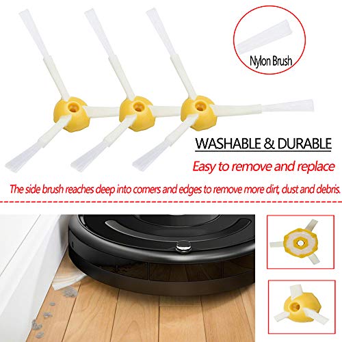 ANBOO Replacement Parts for iRobot Roomba 600 Series 694 692 690 680 660 665 651 650 614 & 500 Series 595 585 564,Includ Side Brush, Bristle Brush and Flexible Beater Brush, Filter and Screw, Cleaning Tool - Image 4