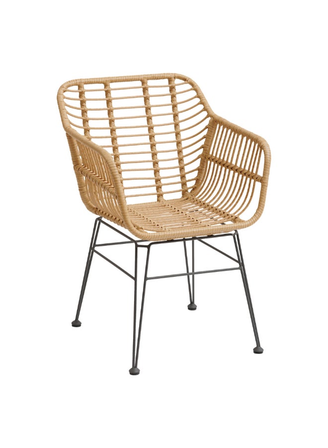 Hesperide Lambada Woven Resin Garden Armchair Sesame and Graphite 82 x 60 x 56 cm 165682 - Image 1