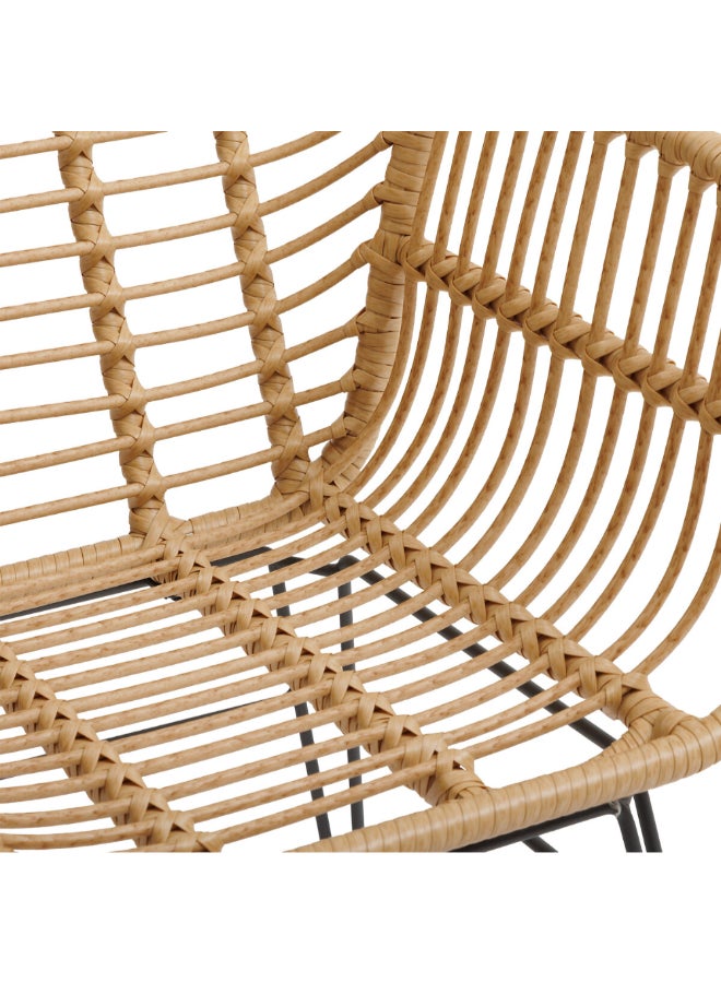 Hesperide Lambada Woven Resin Garden Armchair Sesame and Graphite 82 x 60 x 56 cm 165682 - Image 3