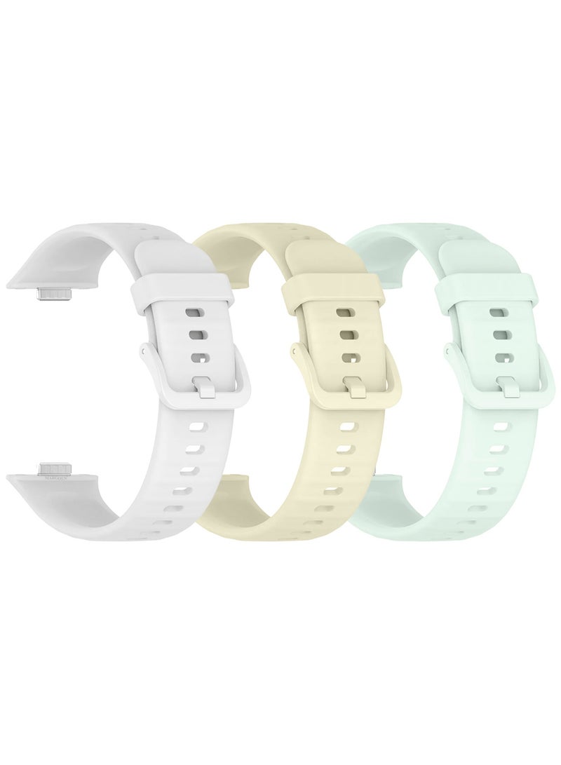 CATANES 3Packs Wristband for Huawei Watch Fit 3/Fit 4/Fit 4 Pro Bands, Silicone Bracelet Quick Release Arm Band, Replacement Smartwatch Band Quick Release Sport Straps - 3 Colours - Image 2