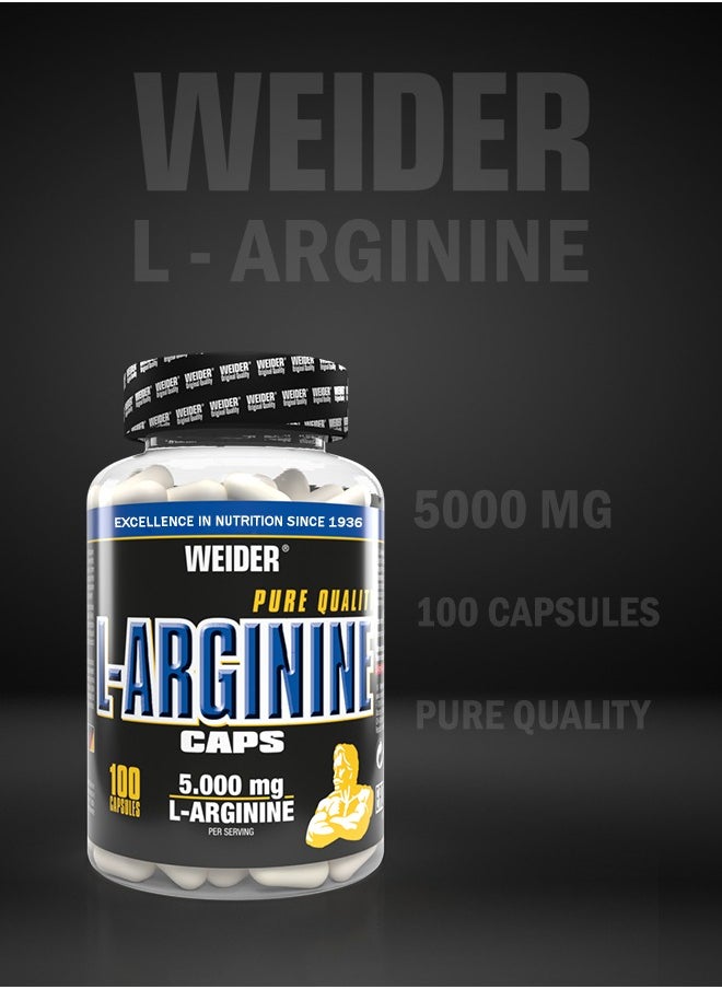 Weider - L-arginine Caps (5.000mg L-arginine per servings) 100 Capsule - Image 1