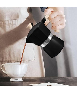 Classic stovetop coffee and espresso maker, Moka pot for preparing Italian, Cuban, and Greek coffee, for home and cafeterias, Moka pot for 3 espresso cups, (black), made of high-quality aluminum - pzsku/Z070715C99803CC17BB0AZ/45/_/1718101043/c7b1c6cc-a7fc-4e19-a253-4c690ee43728