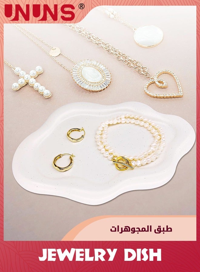 UNUNS Ceramic Jewelry Dish For Women,Jewelry Tray Trinket Dish,Cloud Tray Jewelry Plate,Watch Keys Tray Ring Dish Holder For Mother's Day Birthday Gift - Image 5