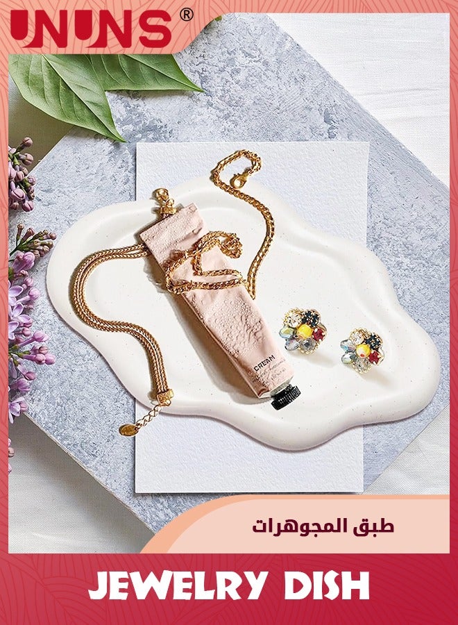 UNUNS Ceramic Jewelry Dish For Women,Jewelry Tray Trinket Dish,Cloud Tray Jewelry Plate,Watch Keys Tray Ring Dish Holder For Mother's Day Birthday Gift - Image 3