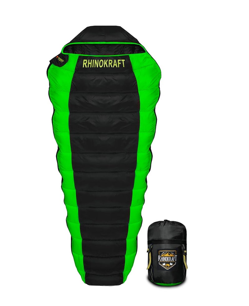 RhinoKraft Camping Sleeping Bag - 3 Season Warm & Cool Weather - Summer, Spring, Winter, Lightweight, for Adults & Kids - Camping Gear Equipment, Traveling and Outdoors - Image 1