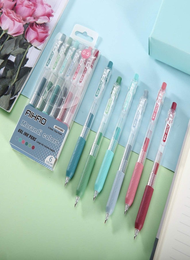 AIHAO Drawing Gel Ink Pens, Fine Point Gel Pens, 0.5mm, Morandi Colors, Journaling, Adult Coloring, Note Taking for School Office & Home - Image 3
