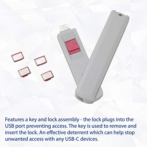 Syba 4 Piece USBC TypeC Port Blocker with Removal Tool SYACC20222 - Image 3