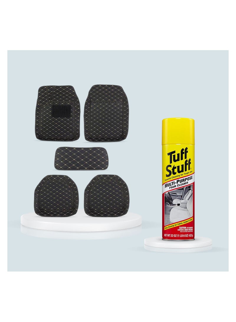 Tuff Stuff Buy 5 Pieces Set Universal Floor Mat Black And Tuff Stuff Multi Purpose Foam Cleaner - Image 1