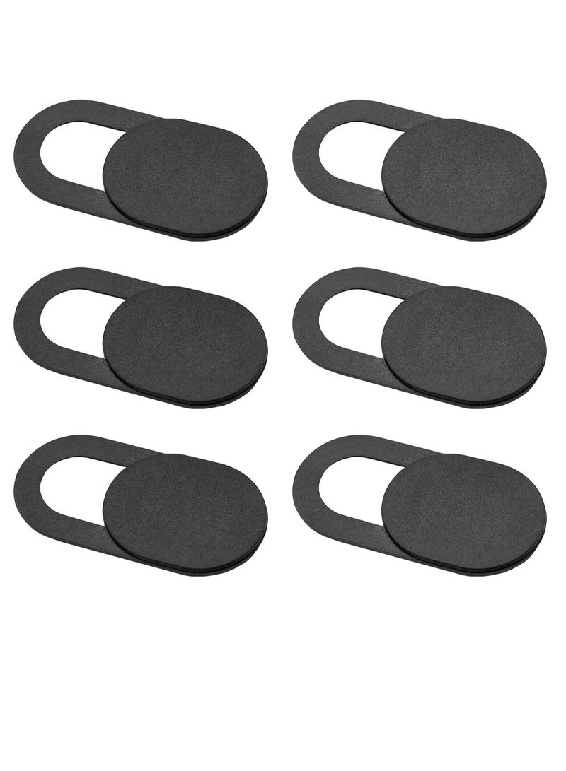 Procases 6 Pack Webcam Cover Slide for Laptop Phone Ultra Thin Flexible Slide Camera Blocker Privacy Security Cover for MacBook Air Pro iMac iPad iPhone Echo PS4 Tablet PC Computer Black  - Image 1