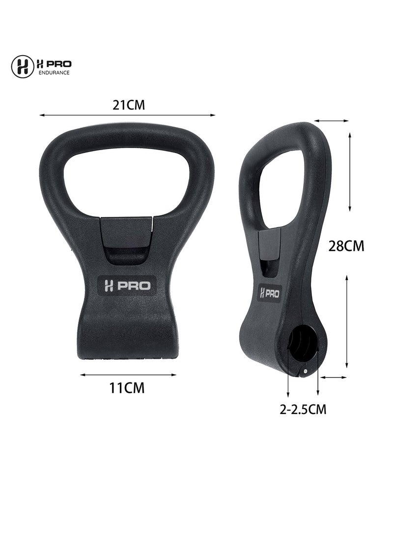 H PRO Adjustable Kettlebell Handle| Dumbbell to Kettlebell Conversion Grip| Portable Dumbbell Holder - Image 2
