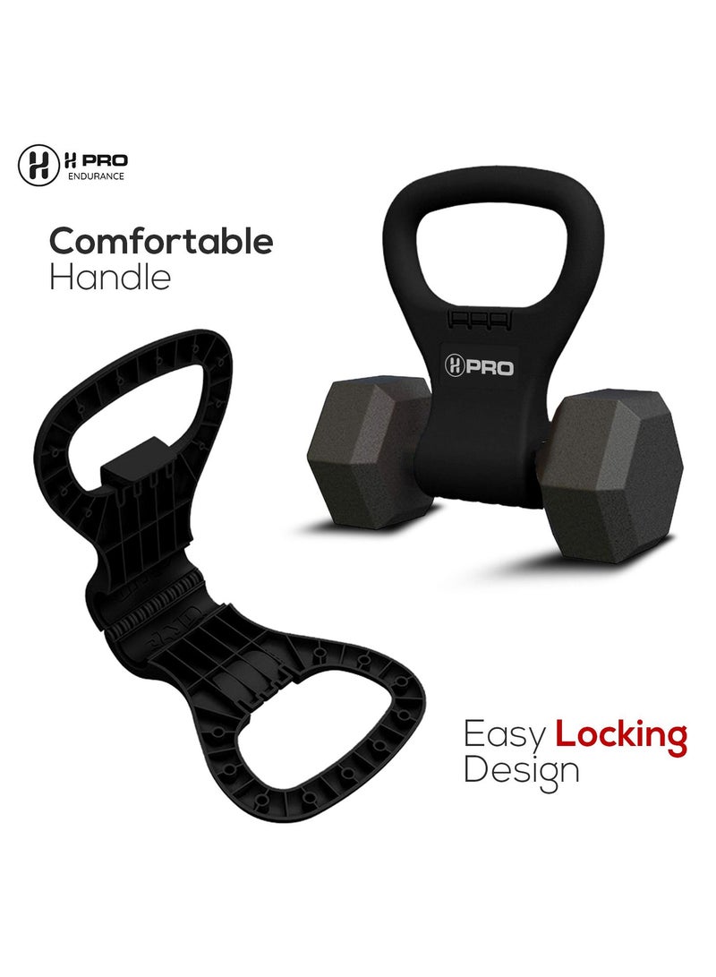 H PRO Adjustable Kettlebell Handle| Dumbbell to Kettlebell Conversion Grip| Portable Dumbbell Holder - Image 5