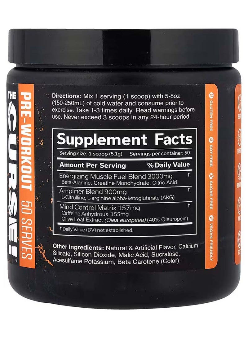 JNX Sports The Curse Pre-Strike, Orange Mango Flavor, 8.8 oz (250 g) - Image 2