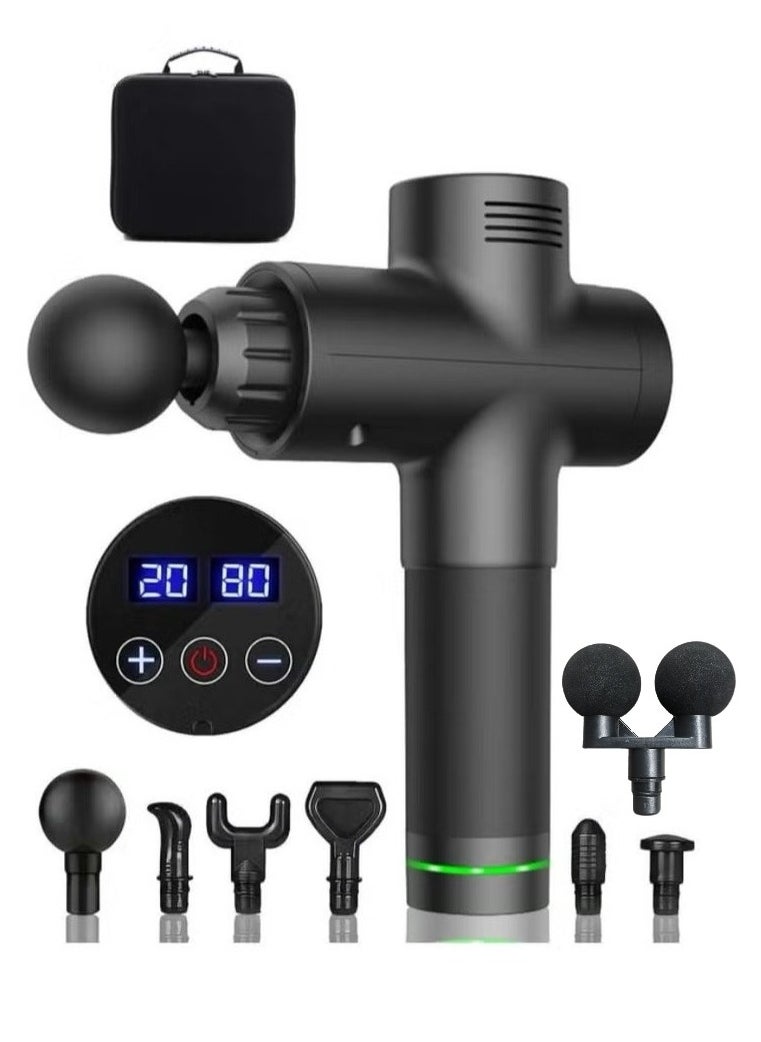 JWSISSIE Deep Tissue Portable Massage Gun 7 Massage Heads Set With Bag  - Image 1
