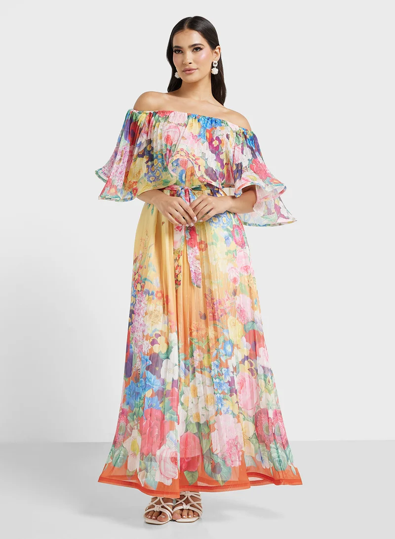 ELLA Floral Chiffon Dress
