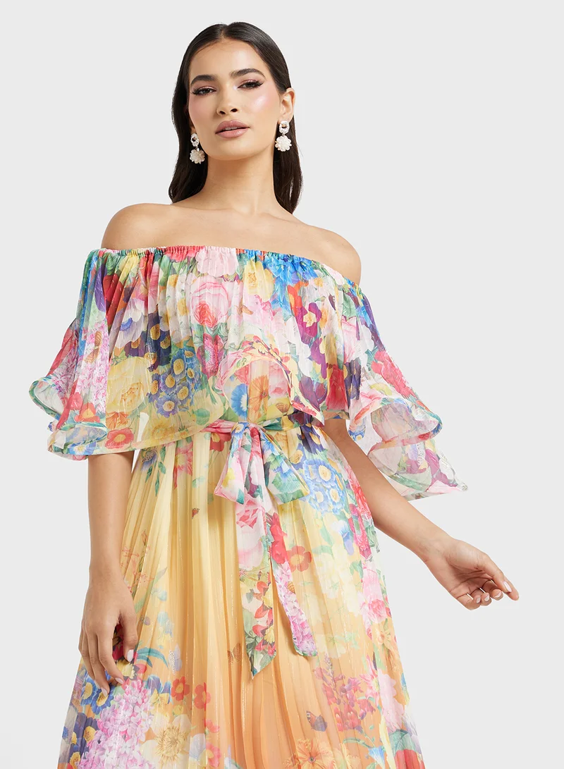 ELLA Floral Chiffon Dress
