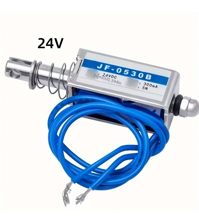 2pcs 12V JF 0530B Linear Solenoid Push Pull 10mm 5N - Image 1