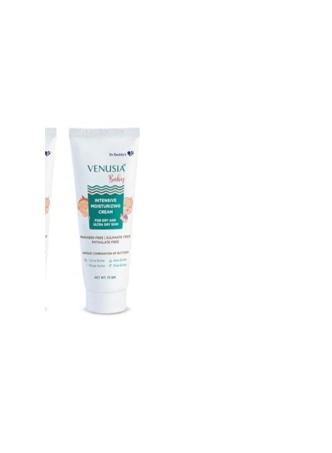 VENUSIA Dr. Reddy's VENUSIA Baby Intensive Moisturizing Cream | Safe, Hydrating and Gentle | Goodness of Shea, Aloe, Cocoa and Mango Butters | Soothes Baby Skin | 75g (Pack of 2) - Image 2