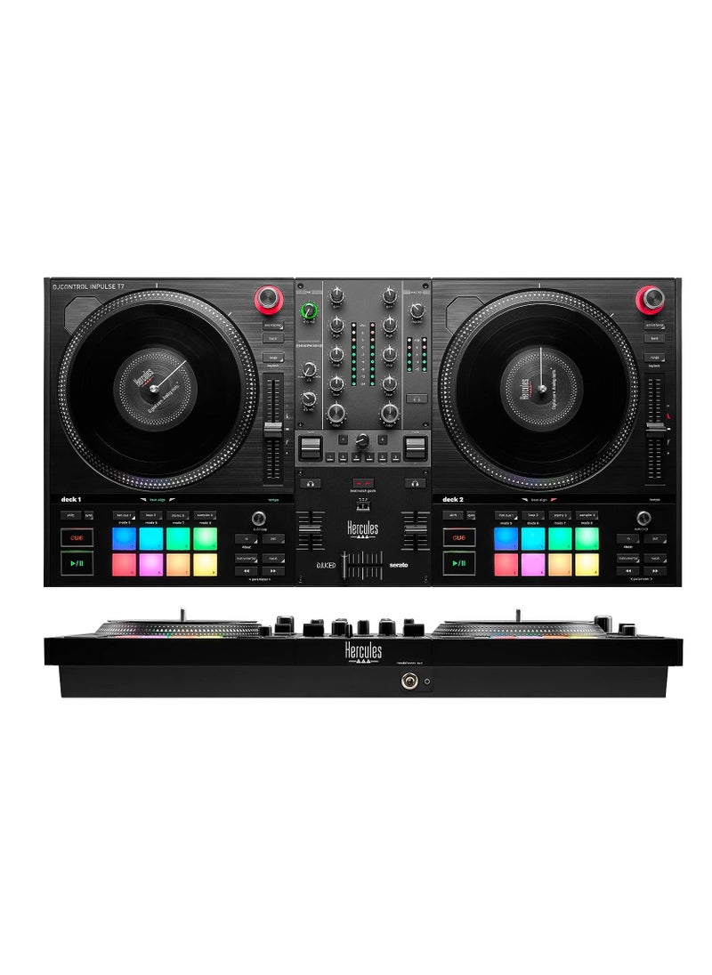 Hercules - Hercules DJControl Inpulse T7 2-Deck Motorized DJ Controller Black - Image 1