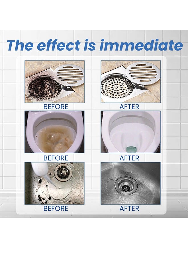 Pipe Dredge Agent, Bathroom Drain Cleaner, Powerful Pipe Excavator, Kitchen Sink Drain Cleaner, Home Sewer Toilet Kitchen Dredging Deodorant Clogged Channel Agent, Deep Cleaning And Quick Effect, 200G - Image 5