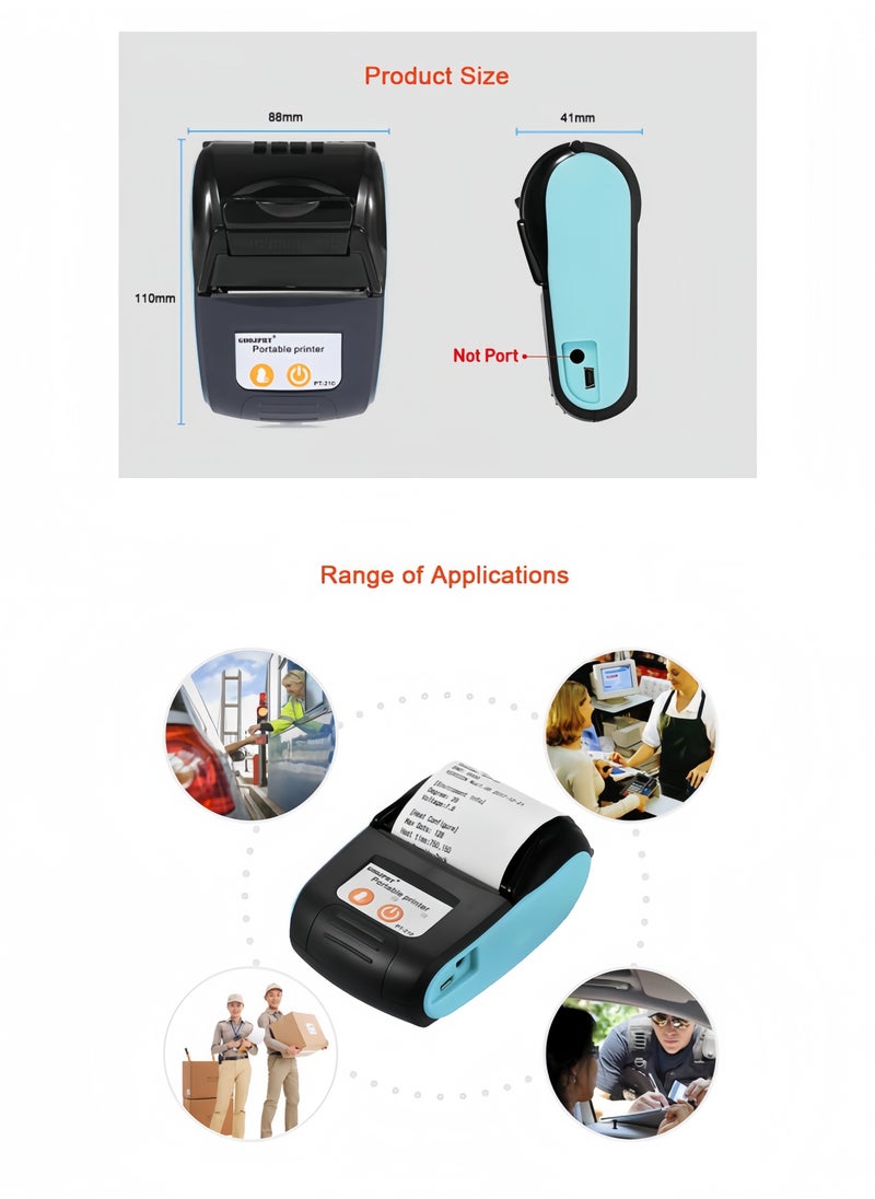 GOOJPRT Portable Thermal Printer Handheld 58mm Receipt Printer for Retail Stores Restaurants Factories Logistics  - Image 5