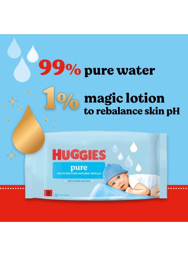 هجيز مجموعة مناديل هاجيز للأطفال - عناية طبيعية مع خلاصة الصبار + مناديل فائقة النعومة + مناديل مبللة بماء نقي 99%، تنظيف لطيف وآمن لبشرة الطفل الحساسة - Image 3
