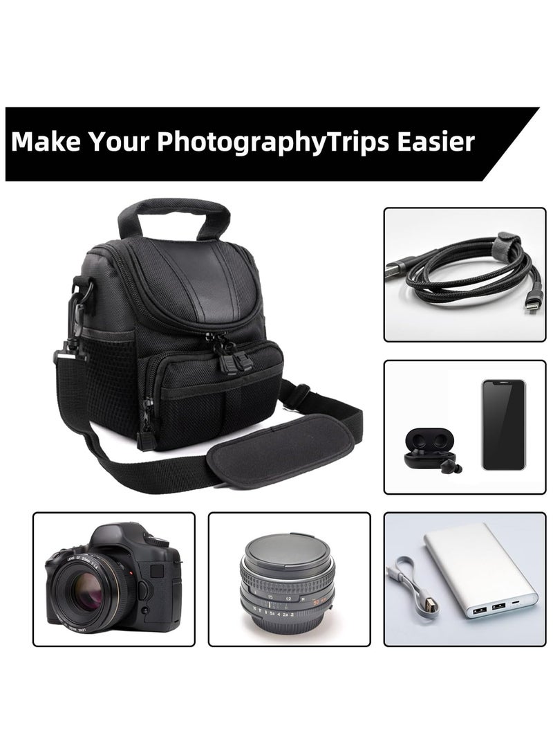 SLR Cameras Case Shockproof, DSLR Camera Single Bag with Adjustable Shoulder Strap, Camera Bag with Handle Design and Two-Way Zip Design for Outdoor Travelling - Image 2