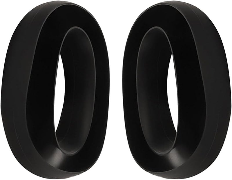 Black Soft Silicone Ear Cushion Covers for Headphones Protection Against Dirt and Oil - Image 1